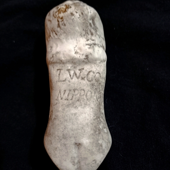 L.W. Co. Nippon Early 1900's Bisque Porcelain Doll Head/Torso 4" - Picture 5 of 5